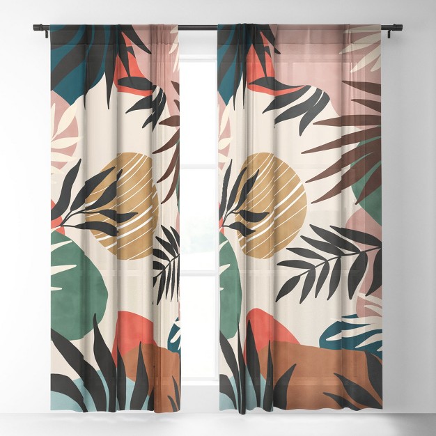 Marta Barragan Camarasa Modern Tropical Sunrise G Single Panel Sheer Window Curtain Deny Designs