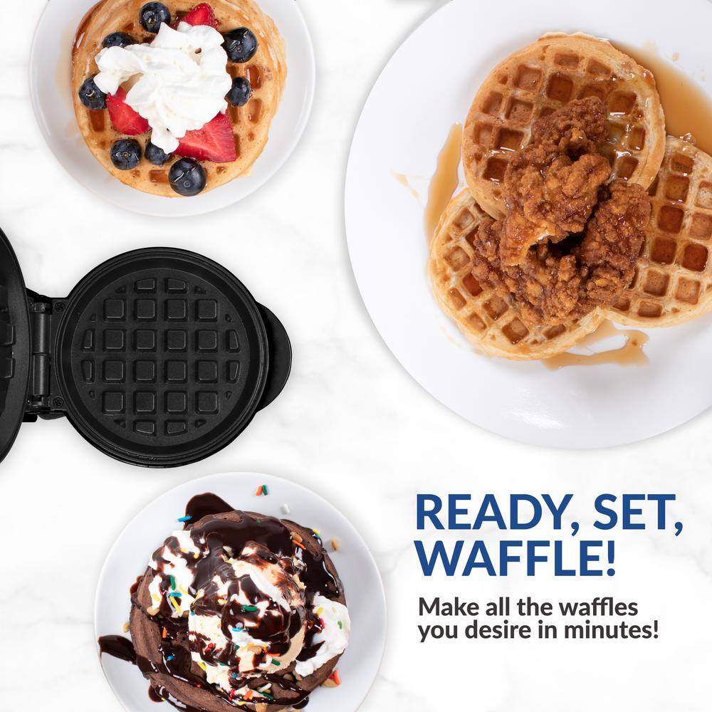 Nostalgia Personal Pink Electric Waffle Maker NMWF5PK