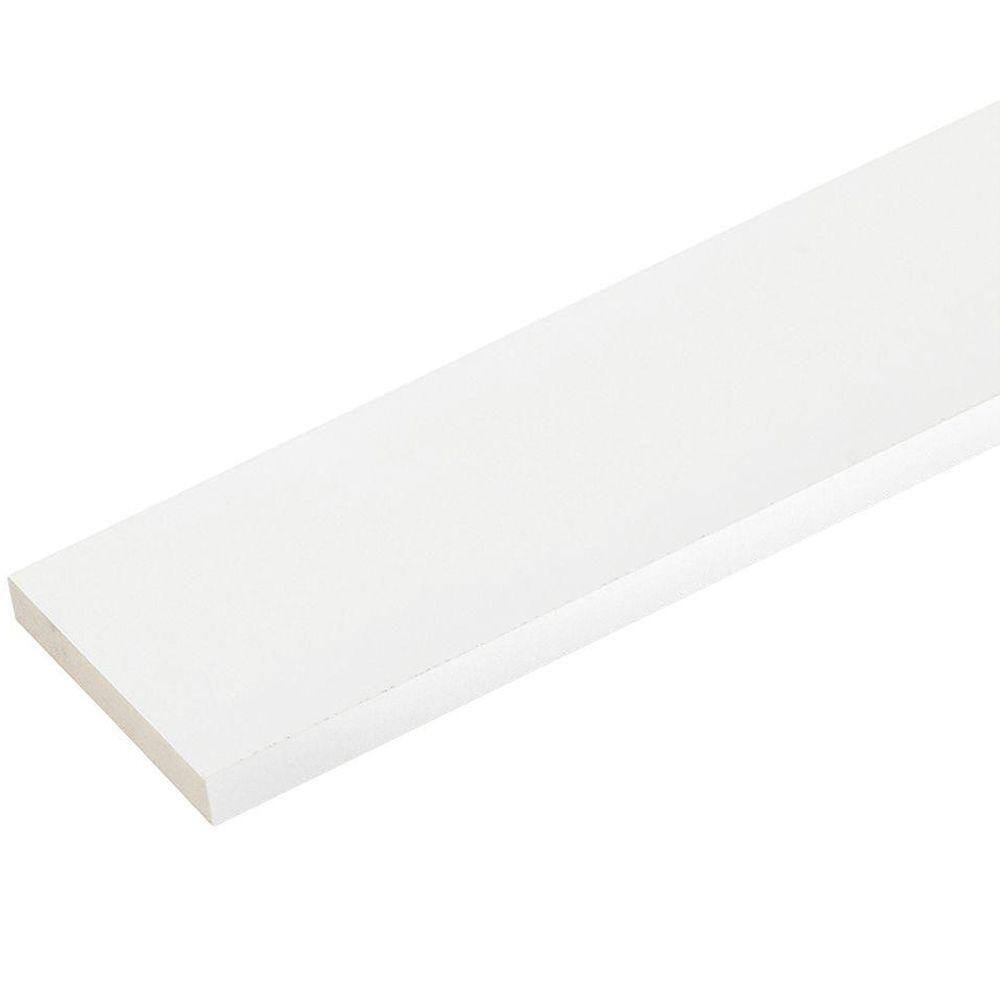 Veranda 34 in. x 5-12 in. x 12 ft. White PVC Trim HDTBSM010612