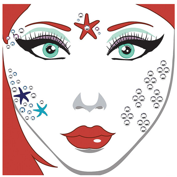 Morris Costumes GLFD011 Mermaid Face Decal