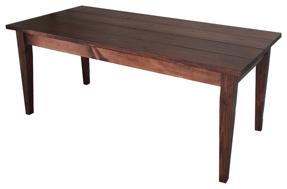 Red Mahogany Farmhouse Harvest Table   Rustic   Console Tables   by Ezekiel  ampStearns  Houzz