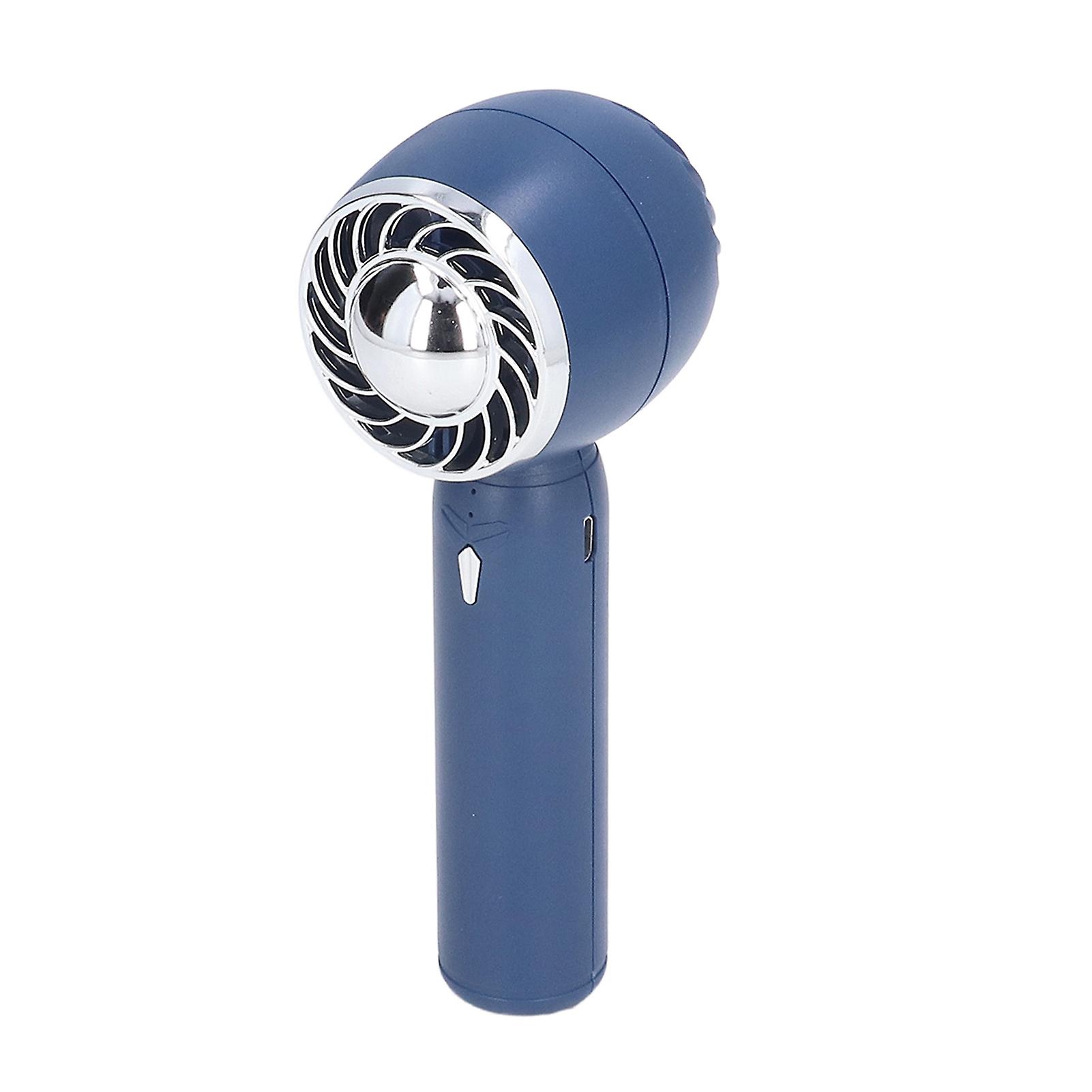 Handheld Fan USB Charging 3 Speeds 2000mAh Mini Portable Desktop Fan for Travel School Office Blue