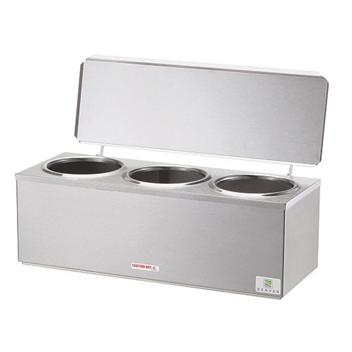 Server Products 92040 Heated Dip Server Warmer Three Wells， Includes Free 3-Quart Jar - Model #445-033