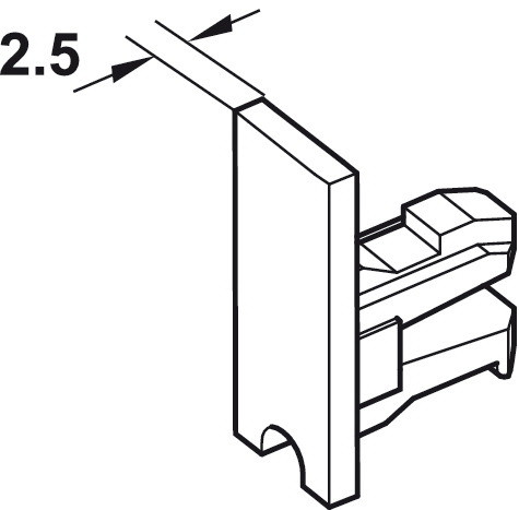 Hafele 416.13.932 Dust Strip  Vertical for Bypassi...