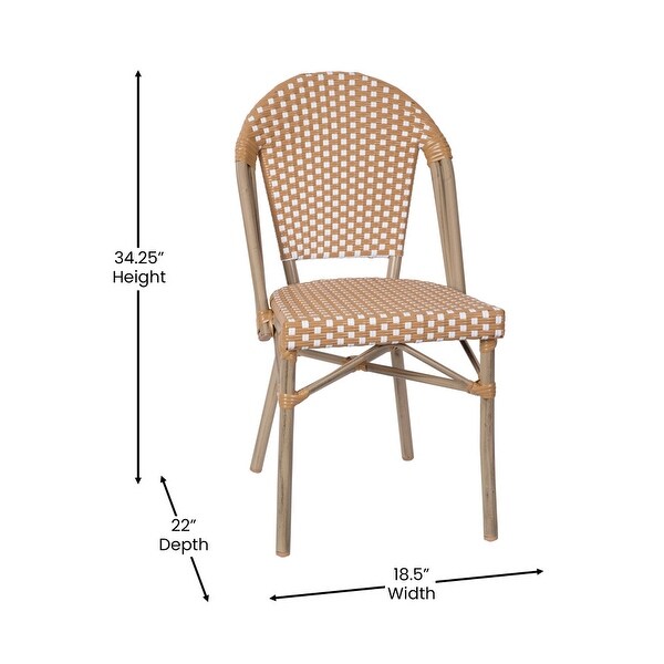 Indoor/Outdoor Commercial Bistro Set with Table and Four Chairs