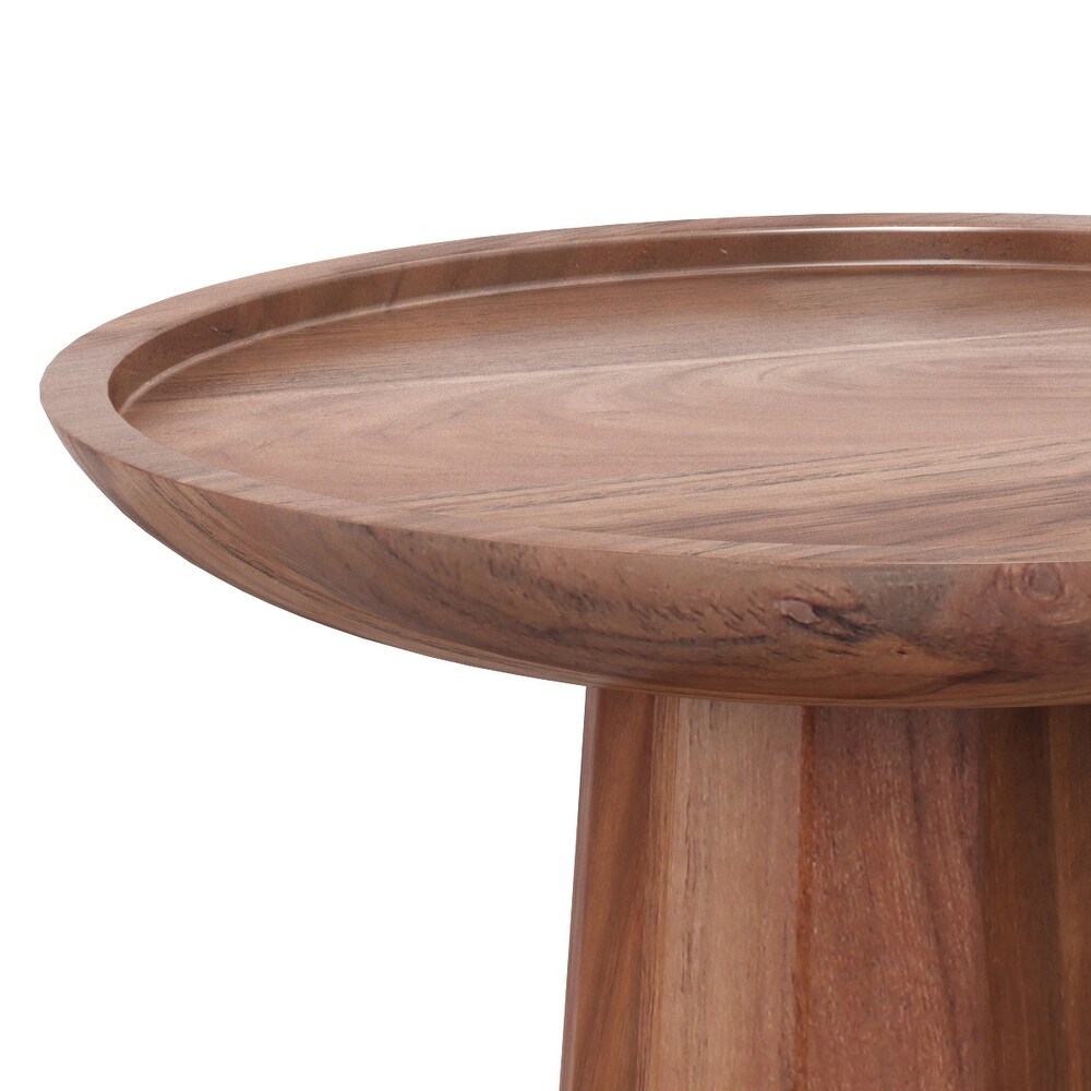 WYNDENHALL Kimball SOLID WOOD 13 inch Wide Round Contemporary Wooden Accent Table