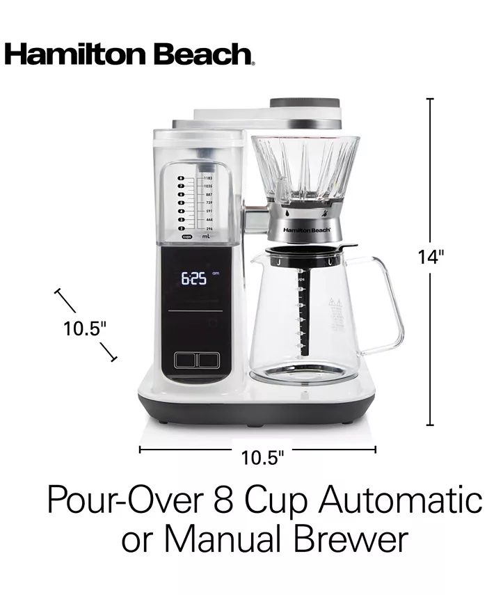 Hamilton Beach Convenient Craft Automatic or Manual Pour-Over Coffee Maker