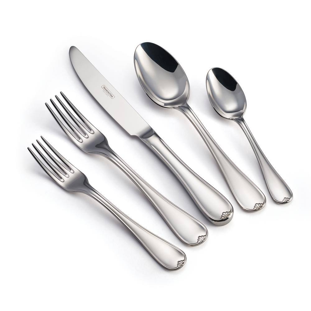 Tramontina Vicenza 20-Piece 1810 Stainless Steel Flatware Set 80314001DS