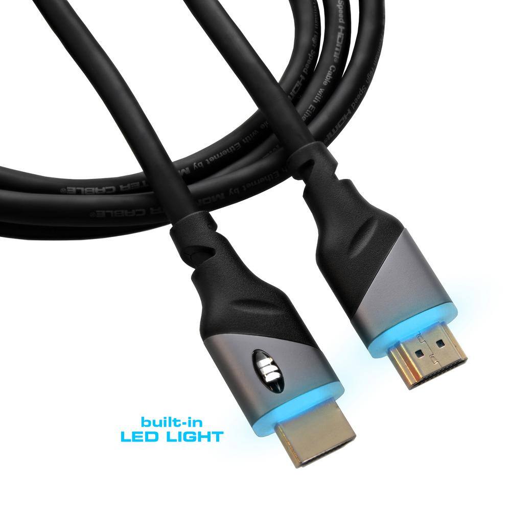 Monster 6 ft. LED HDMI Cable in Blue MHV1-1026-BLU