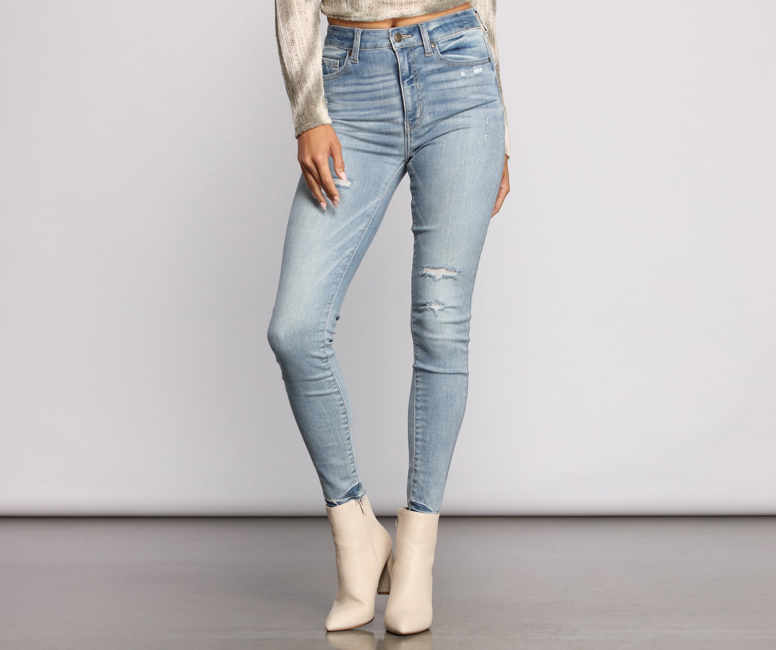 Bella Super High Rise Skinny Ankle Jeans