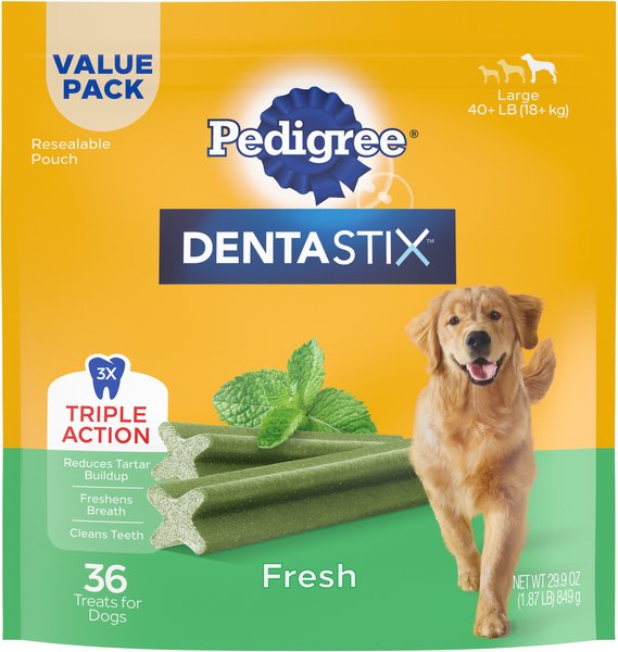 Pedigree Dentastix Fresh Mint Flavored Large Dental Dog Treats