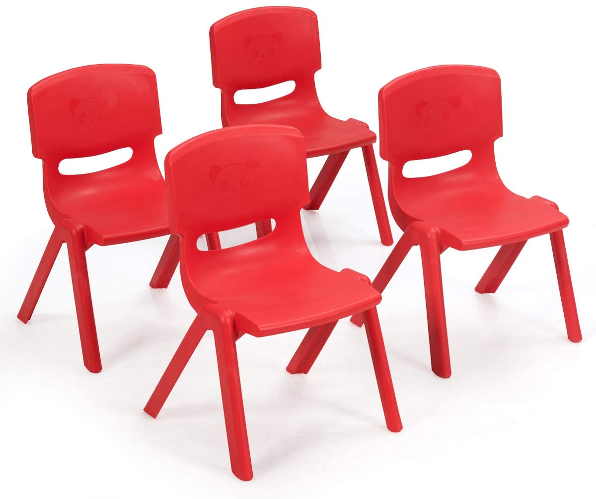 Plastic Stackable School Chairs, 4 Pack Stackable Chairs