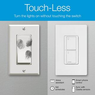 Lutron Caseta Smart Switch for All Bulb Types or Fans 5A Neutral Wire Required White (PD-6ANS-WH) PD-6ANS-WH