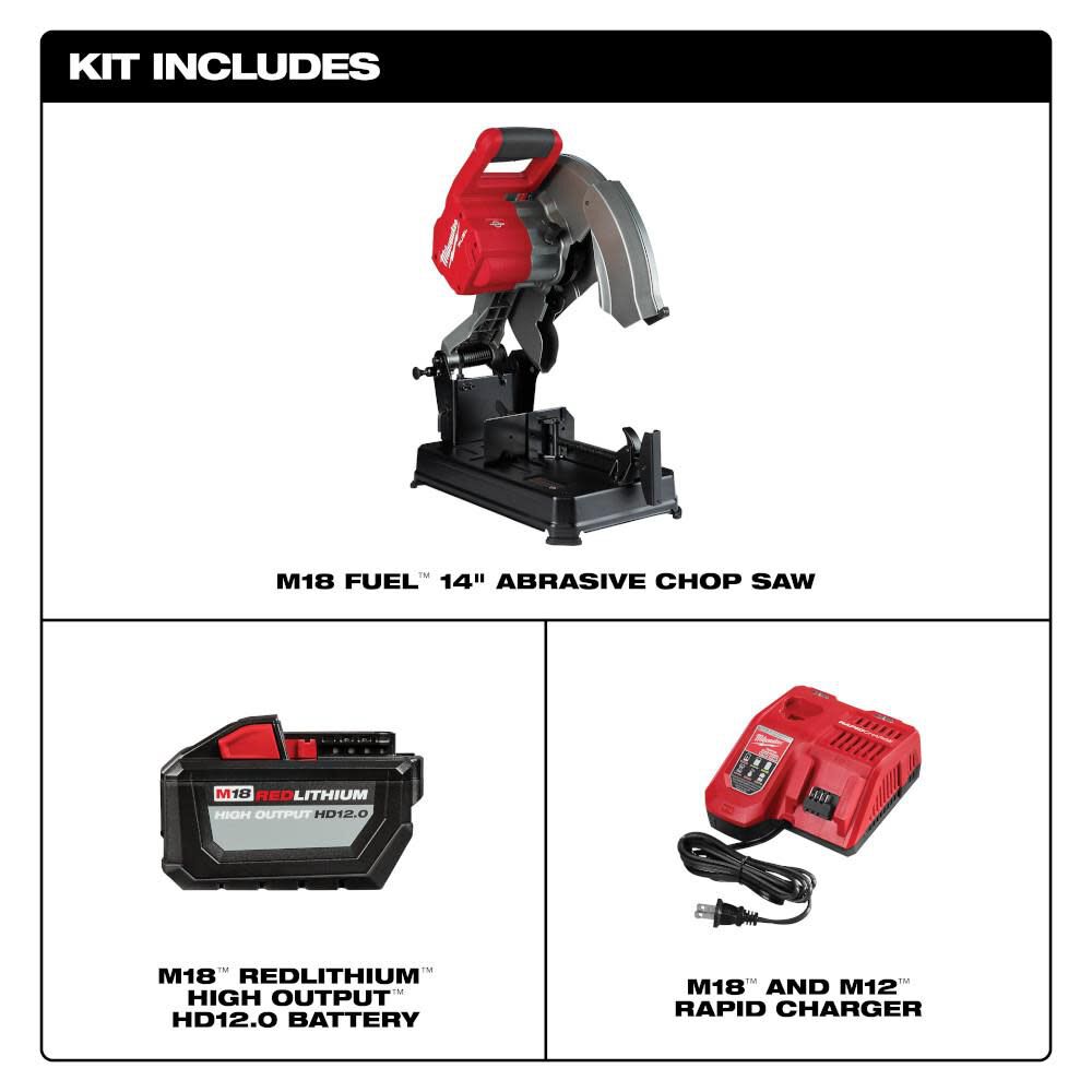 Milwaukee M18 FUEL Abrasive Chop Saw Kit 14