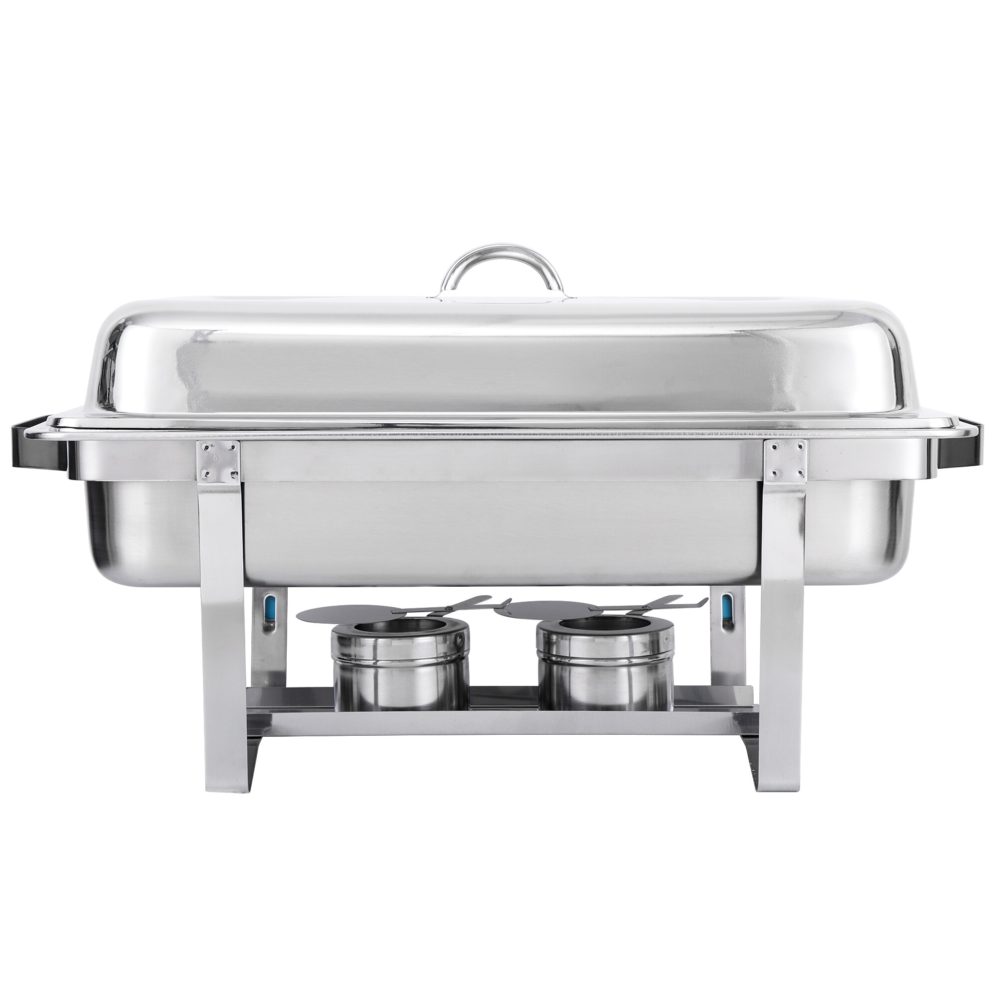 HomGarden 8 Pack 8QT Full Size Chafing Dish， Stainless Steel Chafer Buffet Sets， Silver