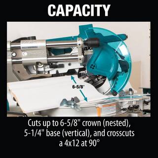 Makita 18V X2 LXT Lithium-Ion 36V Brushless Cordless 10 in. Dual-Bevel Sliding Compound Miter Saw Kit Laser 5.0 Ah XSL04PTU