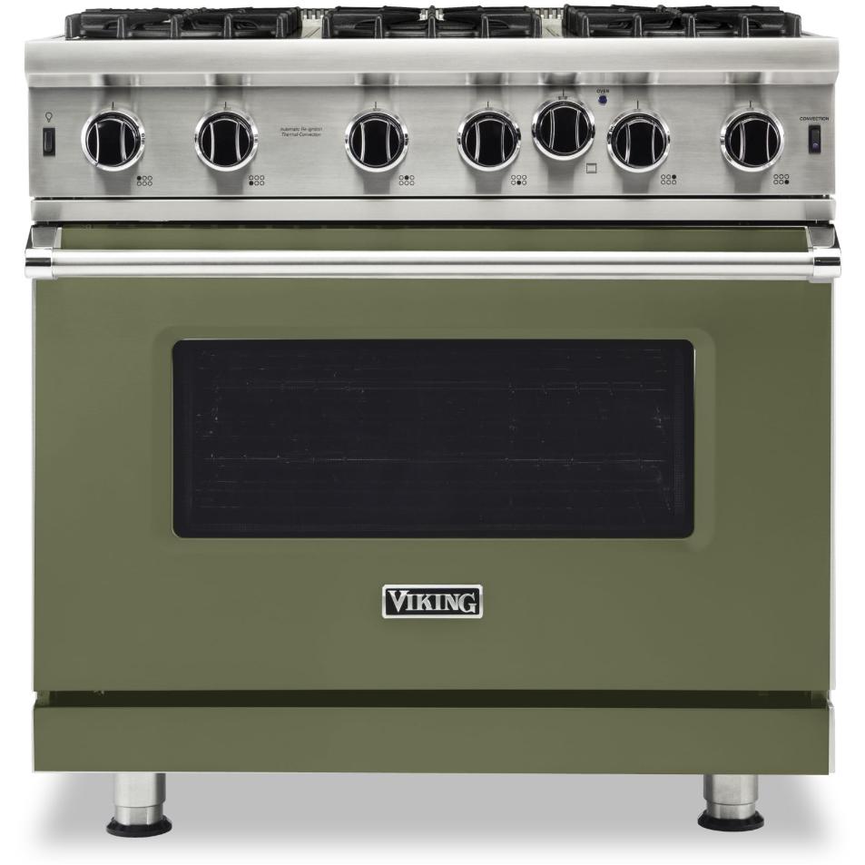 Viking 36-inch, 5.1 cu.ft. Freestanding Gas Range with Convection Technology VGIC5362-6BCYLP