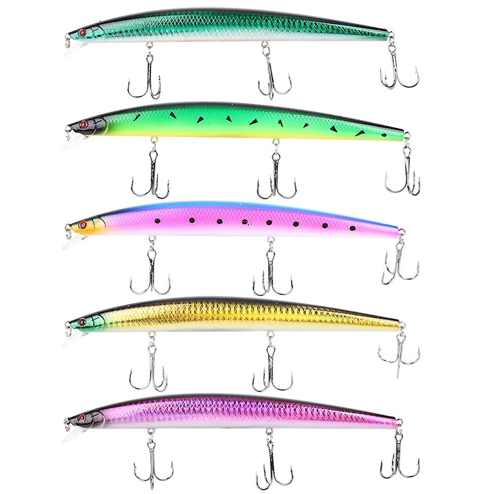 5 Pcs 18cm/23.5g Long Swimbait Artificial Fishing Lures Hard Baits With Hooks Fish Tackle Accessoriesy196-(6-10)