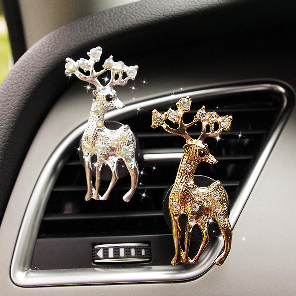 Born Pretty New Diamond Flower Deer Crown Cross Car Styling Air Freshener Perfume For Car Air Condition Vent Smell Toys Car Accrssories