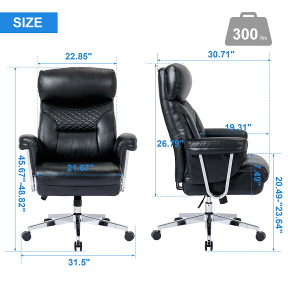 High Back Executive Office Chair 300lbs Ergonomic ...