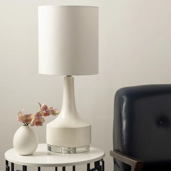 Modern Emily Table Lamp with Glazed Ceramic Base