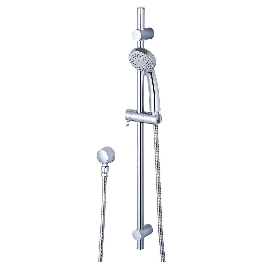 Olympia Faucets 2-Spray 3.1 in. Single Wall Mount Handheld Shower Head in Polished Chrome P-4530