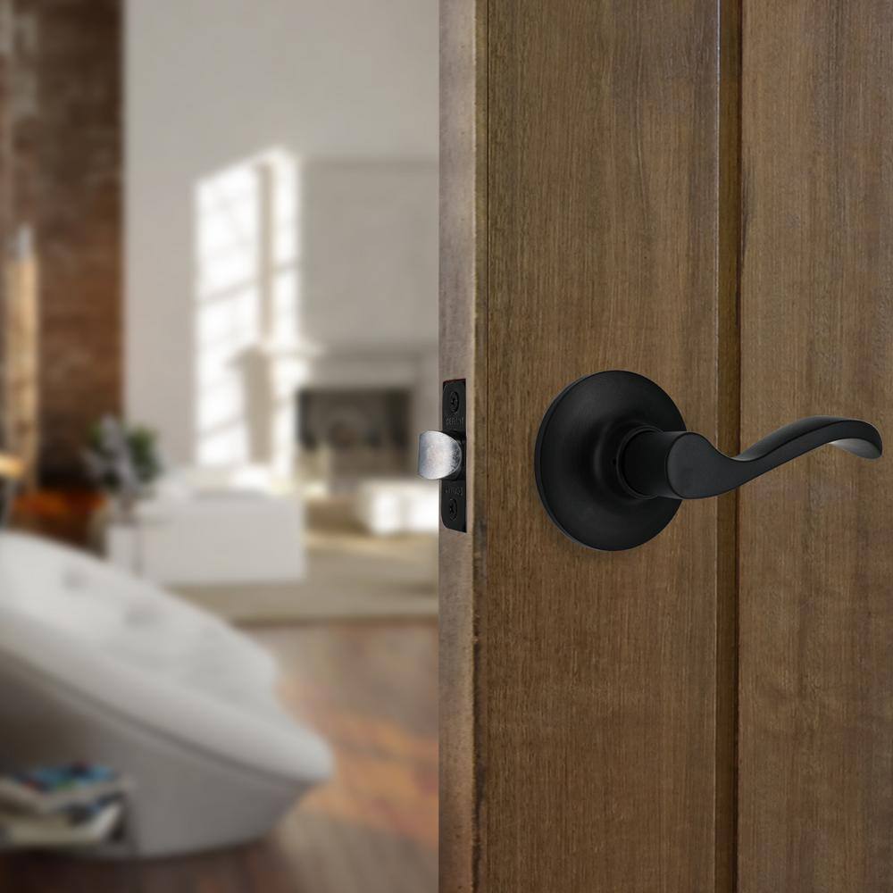 Defiant Naples Matte Black HallCloset Door Lever 32LYEX903B