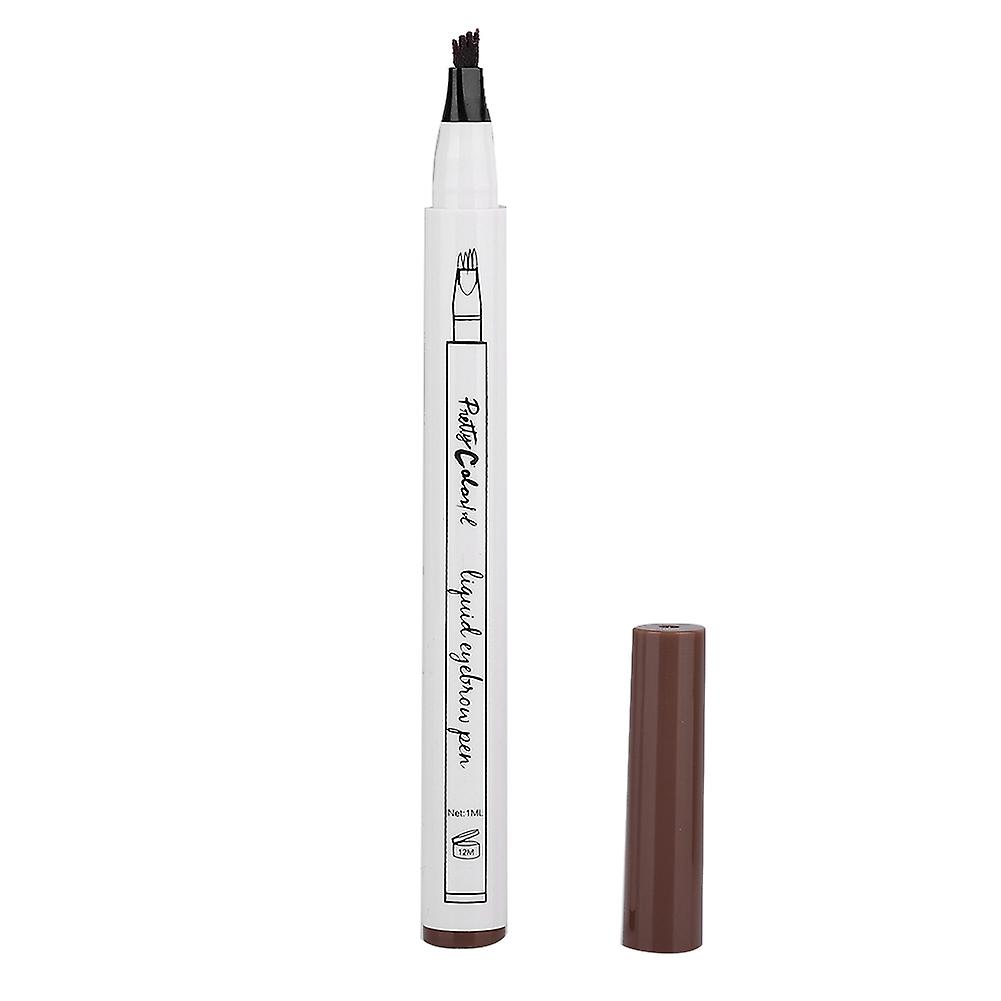 1g Eyebrow Pencil Four Forks Long Lasting Liquid Eyebrow Pen Waterproof Pencil Dark Brown