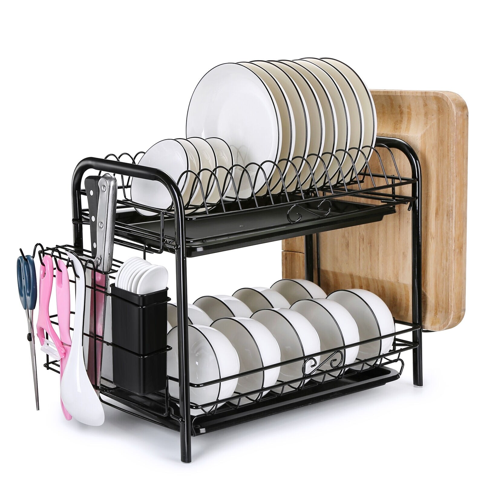 2 Tiers Dish Drying Rack Non Rust - L