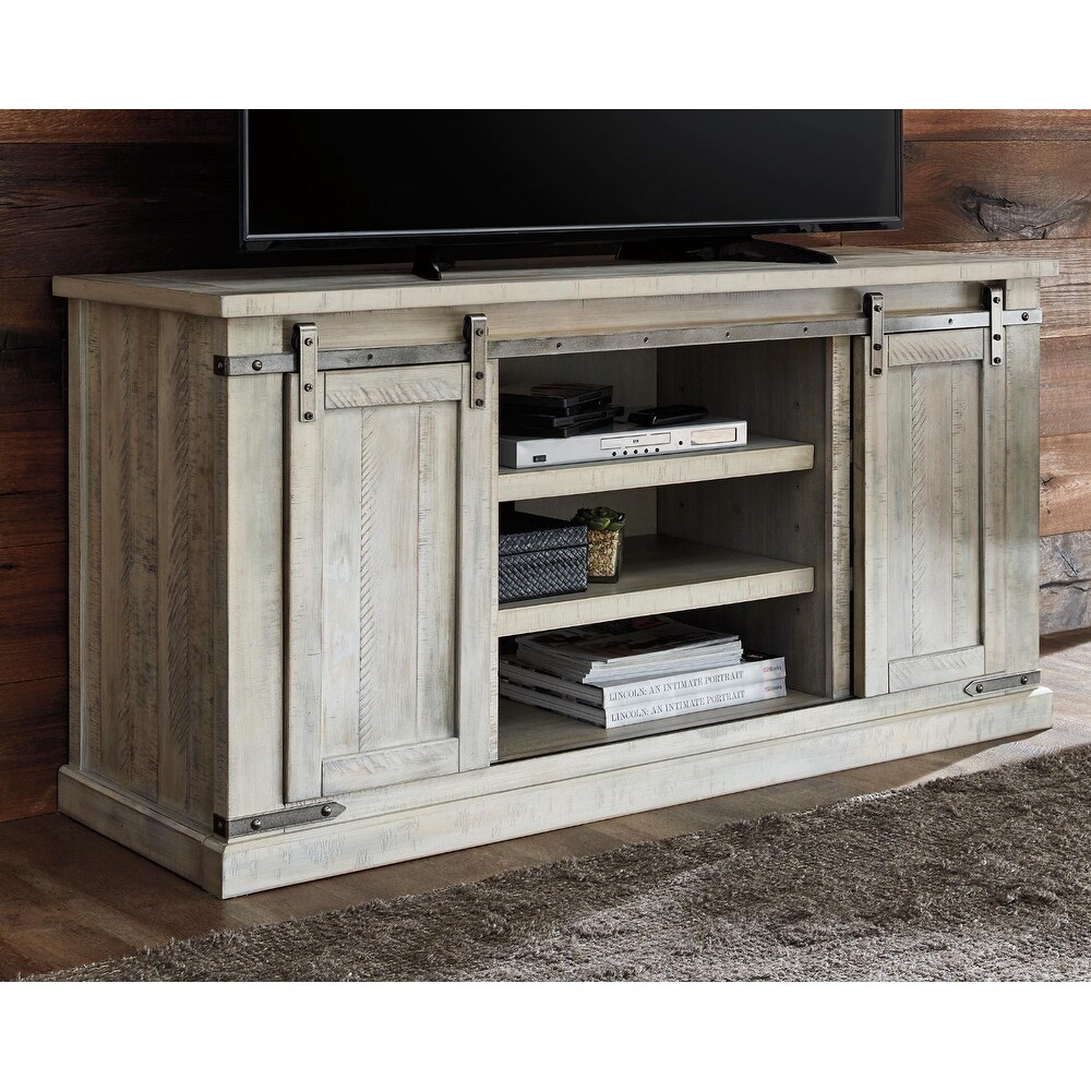 Signature Design by Ashley Carynhurst Casual TV Stand Whitewash