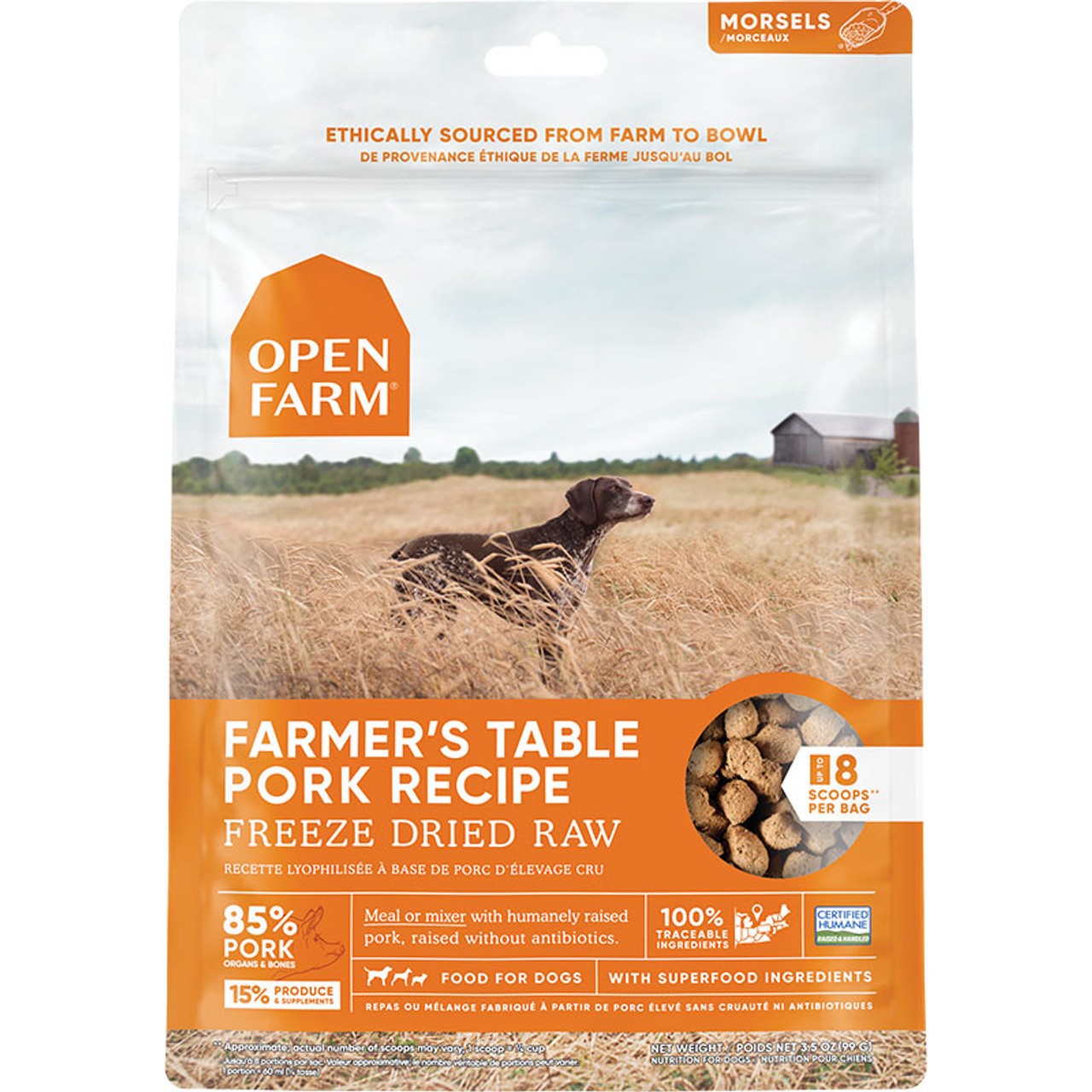 Open Farm Farmer's Table Pork Freeze Dried Raw Dog Food