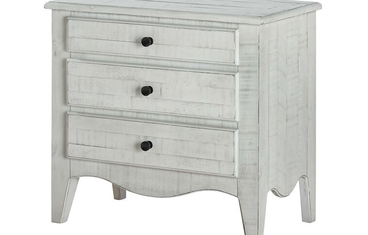 Cottage White 2 or 3 Drawer Nightstand