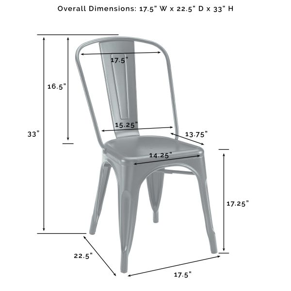 Amelia 2Pc Metal Chair Set