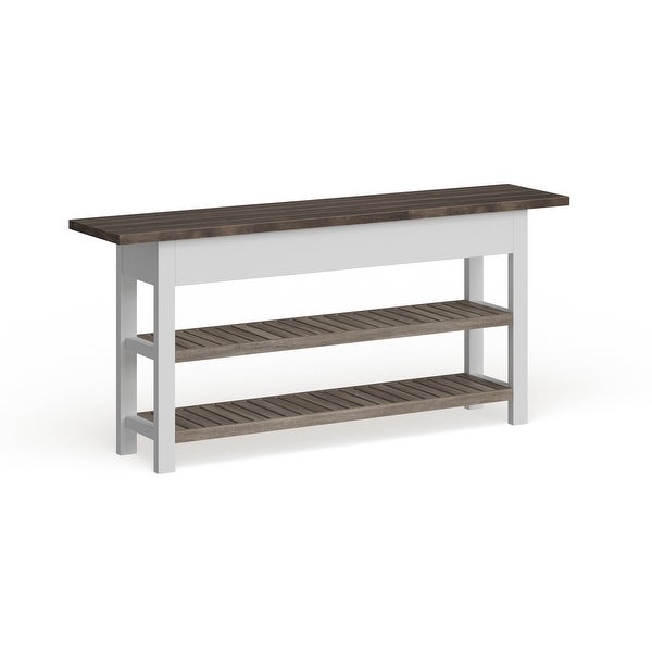 White Fir Farmhouse Console Table 32 x 71 x 16