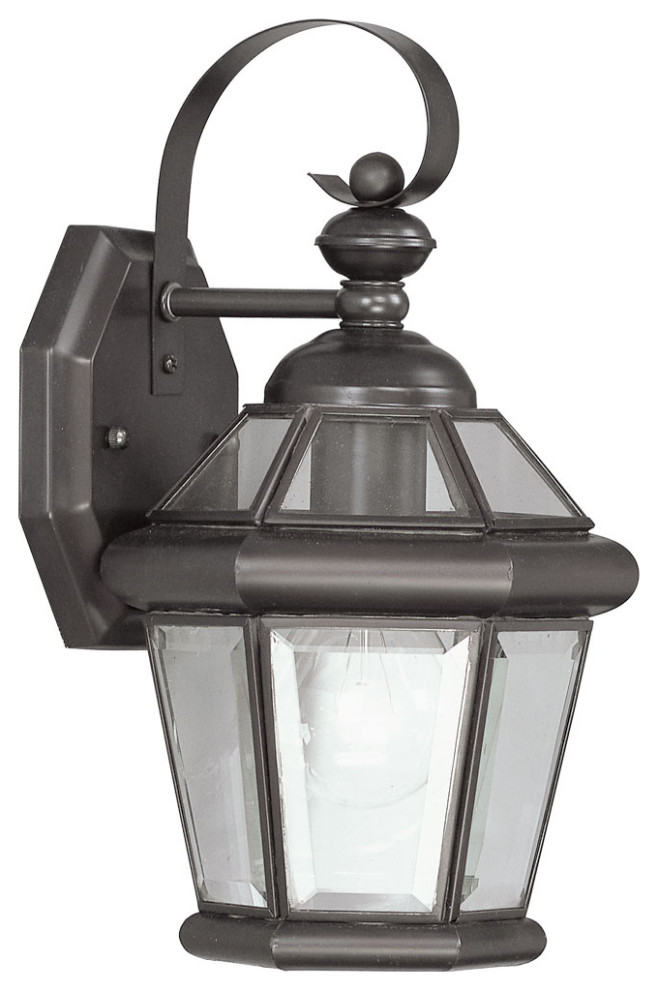 LIVEX Lighting 2061 01 Georgetown 1 Light Outdoor Wall Lantern   Traditional   Outdoor Wall Lights And Sconces   by LIGHTING JUNGLE  Houzz