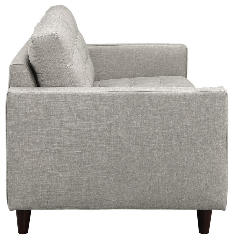 Modern Contemporary Upholstered Sofa  Light Gray Fabric   Transitional   Sofas   by House Bound  Houzz