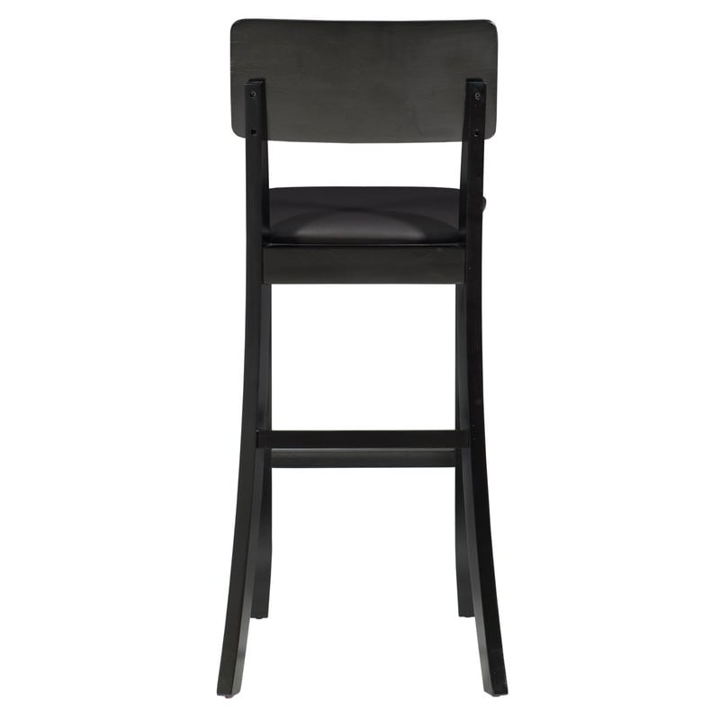 Linon Lovell Black Stationary Bar Stool   N/A