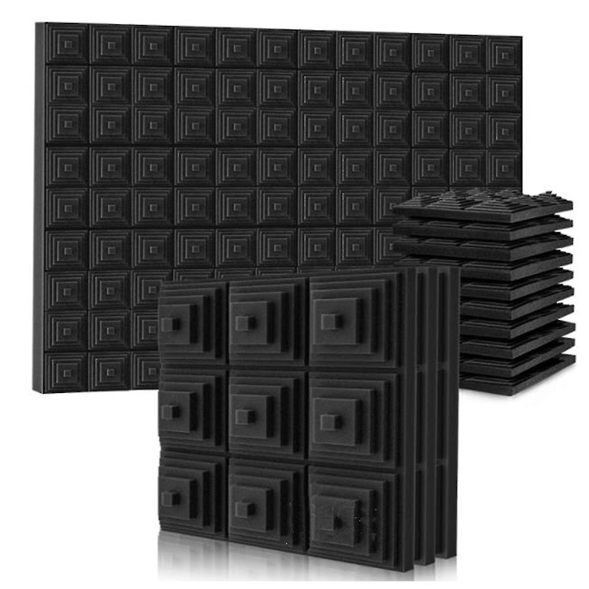 12 Pcs Acoustic Foam Panel，sound Insulation Foam Panel，noise Reduction Mat，for Music Studio Bedroom