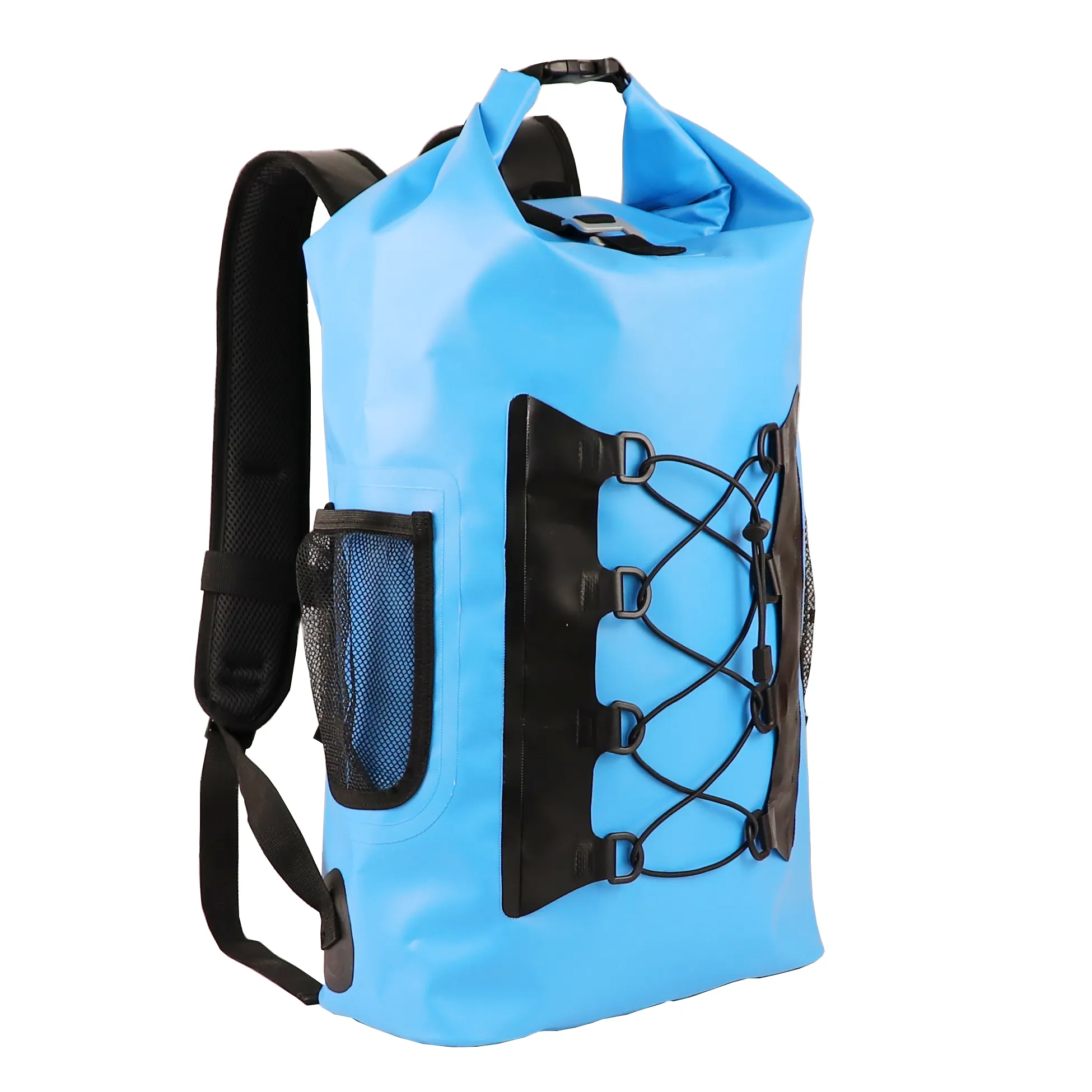 Custom Logo Discount Price Edm  Pvc Tarpaulin  Sport Travel Camping Hiking Dry Waterproof Backpack