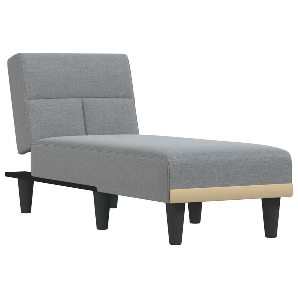 vidaXL Chaise Longue Dark Gray Fabric   21.7\