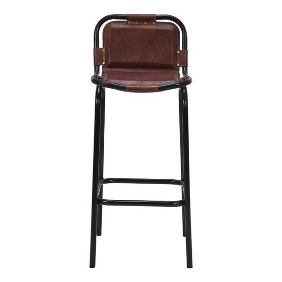 31 inch Bar Height Chair  Genuine Leather Upholste...