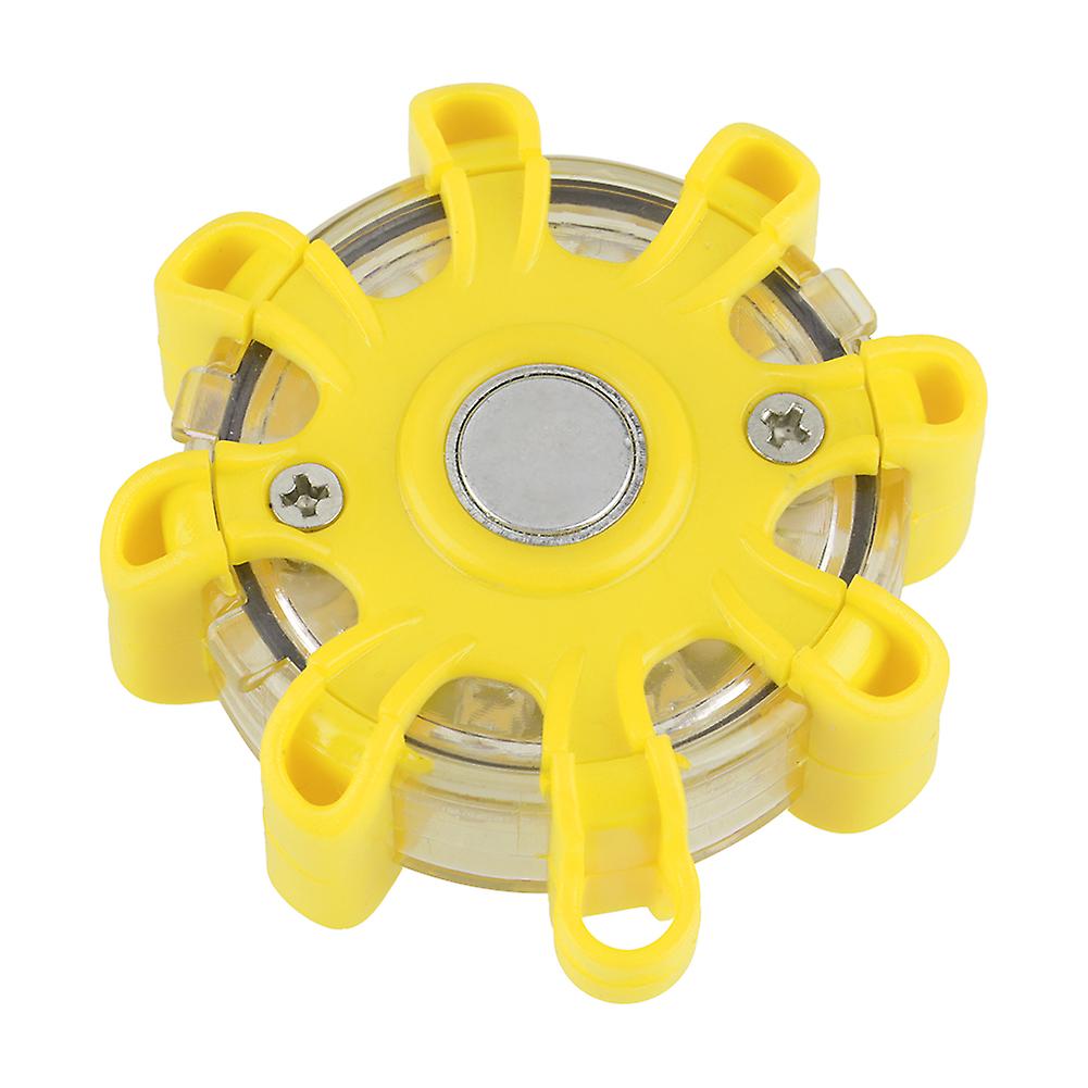 Multi-function 8led Roadside Warning Flashing Safety Emergency Light For Car / Boat(yellow)