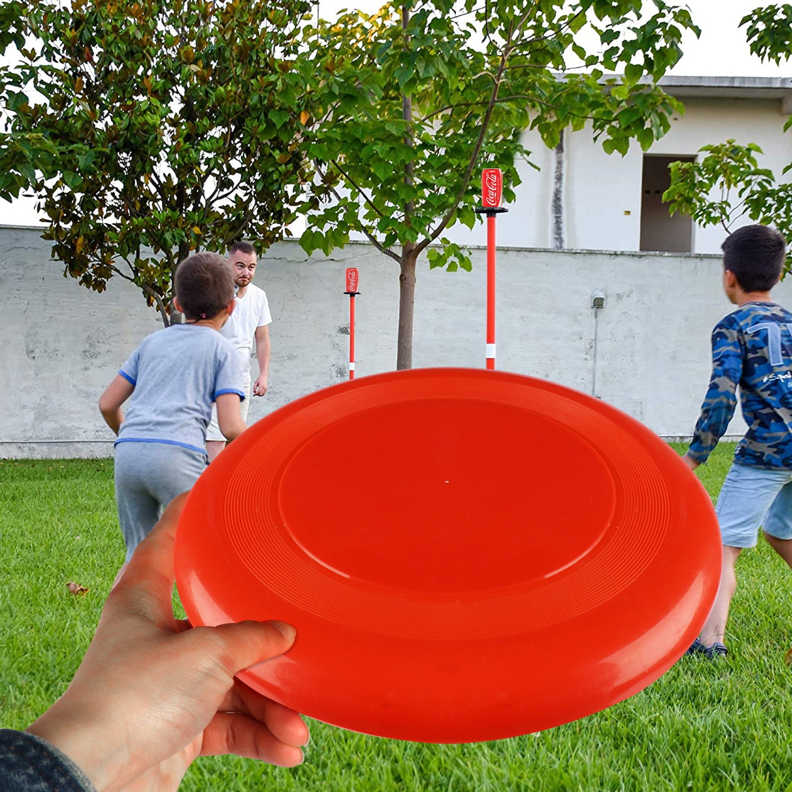 BIGTREE Outdoor Flying Disc Games Set Fun Disc Toss Family Yard Games for Beach Lawn Backyard