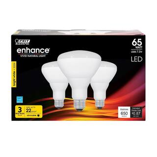 Feit Electric 65-Watt Equivalent BR30 Dimmable CEC Compliant ENERGY STAR 90+ CRI Flood LED Light Bulb Bright White 3000K (3-Pack) BR30DM930CA3