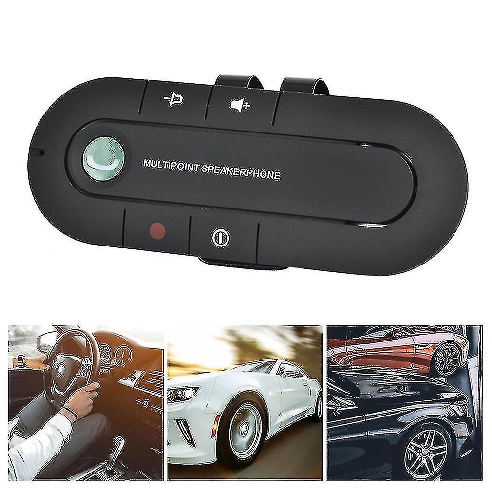 Usb Handsfree Car Kit Wireless Speaker Phone Mp3 Music Player Sun Visor Clip Speakerphone Charger No