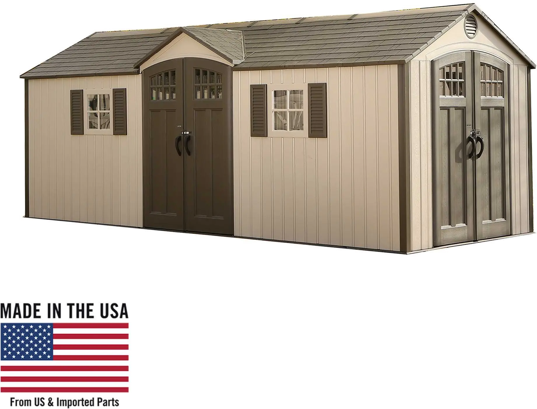 Lifetime 20 ft. x 8 ft. Outdoor Dual Entry Shed