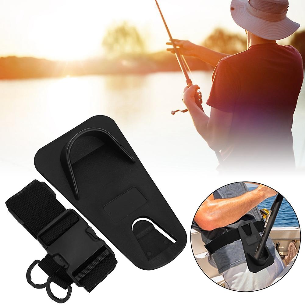 Black Professional Lightweight Adjustable Fishing Rod Holder Waist Belt Strap Tackle Tool Accessoryfishing Rod Waist Belt