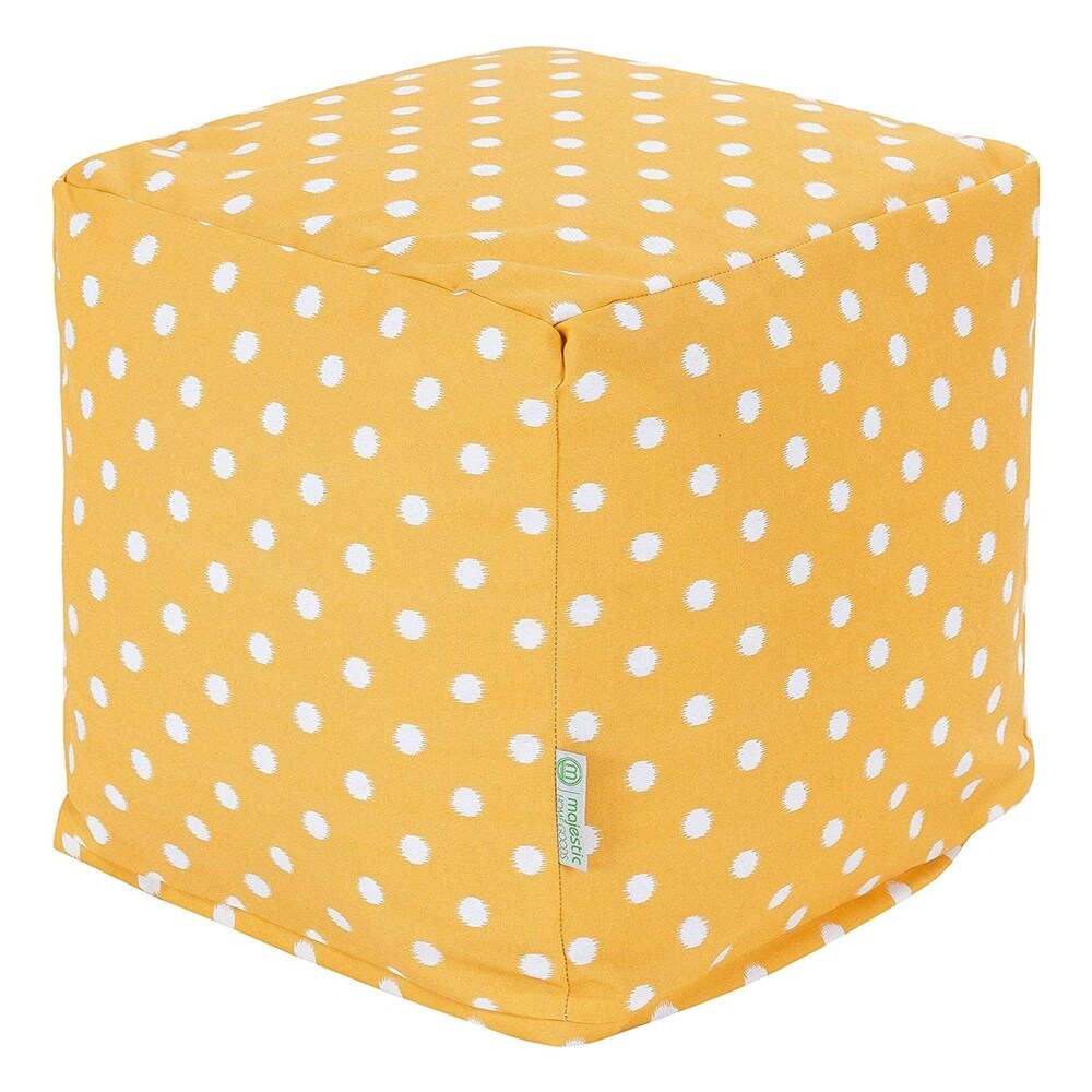 Majestic Home Goods Ikat Dot Indoor / Outdoor Ottoman Pouf Cube