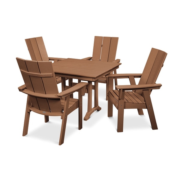 POLYWOOD Modern Adirondack 5Piece Farmhouse Dining Set