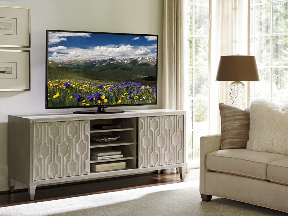 Reese Media Console   Transitional   Entertainment Centers And Tv Stands   by HedgeApple  Houzz